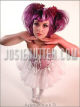Bald model Josie Nutter in wonderful wigs colorfull makeup and beautiful dresses