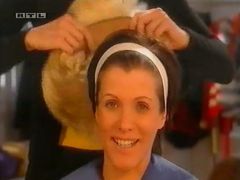 Birgit Schrowange disguise herself for some sort of sketch as part of a german tv-show.